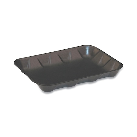 Pactiv Evergreen Supermarket Trays, #4D, 9.58 x 7.08 x 1.25, Black, PK400 51P904D